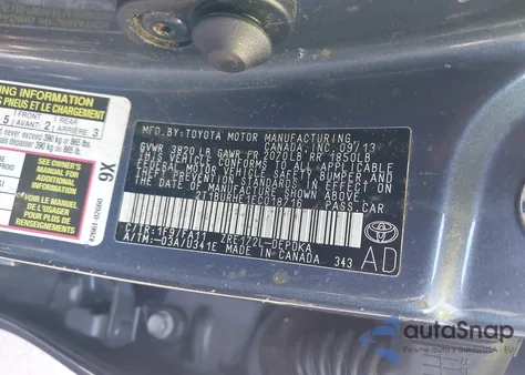 2014 Toyota Corolla L z USA, uszkodzony, nr VIN 2T1BURHE1EC018716